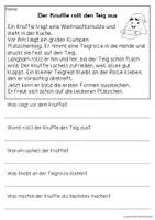 Vorschau - Arbeitsblätter - Knuffies backen Kekse - Knuffies-Geschichten | Leseverständnis Klasse 1 + 2 - Seite 1