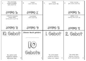 Vorschau - Mal- und Bastelvorlagen - Die 10 Gebote Hosentaschenbuch - Seite 1