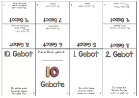 Vorschau - Mal- und Bastelvorlagen - Die 10 Gebote Hosentaschenbuch - Seite 3