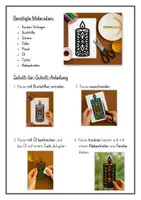 Vorschau - Mal- und Bastelvorlagen - Leuchtende Kerzen – kreative Fensterbilder - Seite 1