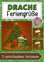 Vorschau - Anderer Materialtyp - Drachenklasse Feriengrüße Weihnachten - Deckblatt