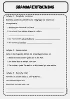 Vorschau - Arbeitsblätter - Fit für die Schulaufgabe: Satzglieder, Satzverbindungen, Nebensätze, Satzbau, Kommas anwenden - Grammatiktraining Übungsheft Klasse 5 - Seite 2