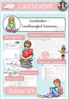 Vorschau - Arbeitsblätter - Lesetandem Übungsheft Klasse 3 u 4 - Deckblatt