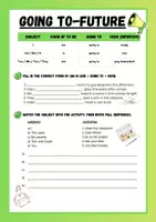 Vorschau - Arbeitsblätter - Going to-future I. - positive statements - Deckblatt