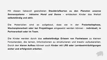 Vorschau - Fördermaterial/Inklusion - Steckbriefe der Planeten - Sammelkarten - Seite 2