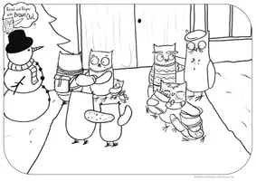Vista previa - Manualidades / Dibujos para colorear - Christmas in Devon - COLOURING PAGES - página 1