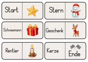 Vorschau - Stationenlernen - Domino - Weihnachten - Lesen - kostenlos - Seite 1