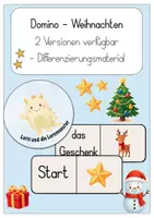 Vorschau - Stationenlernen - Domino - Weihnachten - Lesen - kostenlos - Deckblatt