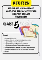 Vorschau - Stationenlernen - Fit für die Schulaufgabe: Wörtliche Rede & Satzzeichen kompakt erklärt Klasse 5 - Deckblatt