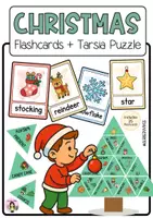Aperçu - Préparation de séance / Séance complète - Noël (Flashcards + Tarsia) - Page de couverture