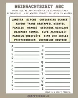 Vorschau - Arbeitsblätter - Weihnachts ABC Wörter ordnen - Deckblatt