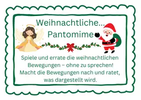 Vorschau - Spiele - Weihnachtliche Spiele - Pantomime - Deckblatt