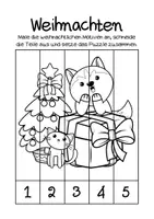 Vorschau - Arbeitsblätter - Weıhnachtspuzzle - Deckblatt