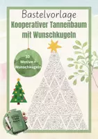 Vorschau - Mal- und Bastelvorlagen - Kooperativer Tannenbaum + Wunschkugeln Gemeinschaftsbild - Winter Weihnachten - Kunst - Deckblatt