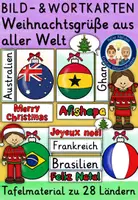 Vorschau - Fördermaterial/Inklusion - Weihnachtsgrüße aus aller Welt - BILDKARTEN & WORTKARTEN (Weihnachten in anderen Ländern) - Deckblatt