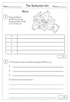 Vorschau - Arbeitsblätter - Berlin – Test / Lernzielkontrolle Sachunterricht | Hauptstadt, Bezirke, Sehenswürdigkeiten | Arbeitsblatt + Lösung + editierbare Version + Differenzierung - Seite 2