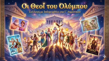 Προεπισκόπηση - Αφίσες - Θεοί του Ολύμπου Infographic - Εξώφυλλο