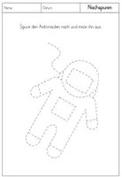Vorschau - Arbeitsblätter - Graphomotorik / Schwungübungen - Weltall - Vorschule / 1. Klasse - Seite 2