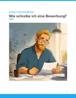 Vorschau - Unterrichtsreihen - Bewerbung schreiben – Anschreiben & Lebenslauf Sek II | Unterrichtsmaterial - Deckblatt
