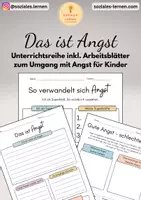 Vorschau - Arbeitsblätter - Das ist Angst - 10 Arbeitsblätter + Handreichung - Soziales Lernen Grundschule - Seite 1