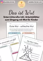 Vorschau - Arbeitsblätter - Wut & Wutausbrüche - 10 Arbeitsblätter + Handreichung - Soziales Lernen Grundschule - Deckblatt