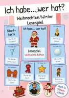 Vorschau - Spiele - Ich habe, wer hat? - Lesespiel für Winter und Weihnachten (auch in Silbenschrift) - Deckblatt