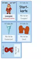 Vorschau - Spiele - Ich habe, wer hat? - Lesespiel für Winter und Weihnachten (auch in Silbenschrift) - Seite 1