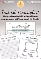 Vorschau - Arbeitsblätter - Traurigkeit | 10 Arbeitsblätter + Handreichung | Soziales Lernen Grundschule - Deckblatt