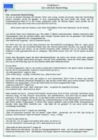 Vorschau - Arbeitsblätter - Kurzgeschichte / Erzähltext – Der verlorene Nachmittag - Seite 1