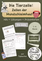 Vorschau - Arbeitsblätter - Tierzelle: Zellen der Mundschleimhaut unterm Mikroskop // die Zelle - Deckblatt