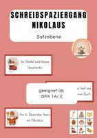 Vorschau - Stundenentwürfe - Schreibspaziergang Nikolaus | Laufdiktat - Deckblatt