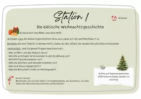 Vorschau - Stundenentwürfe - Weihnachten Stationenlernen - Seite 1