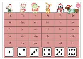 Vorschau - Spiele - Wer gewinnt?- Lesespiel zum Lesen von Silben und kurzen Wörtern - Seite 2