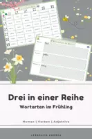 Vorschau - Arbeitsblätter - Spielend Wortarten lernen - Sprachspiel im Frühling mit Selbstkontrolle - Deckblatt