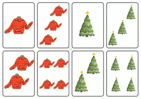 Vorschau - Spiele - Adventspiel - Kartenspiel Mengen 1-4 - Seite 1