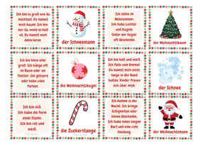 Vorschau - Bildkarten - Weihnachtsspiel Wortschatz auf deutsch - Seite 1