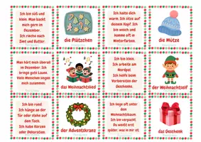 Vorschau - Bildkarten - Weihnachtsspiel Wortschatz auf deutsch - Seite 3