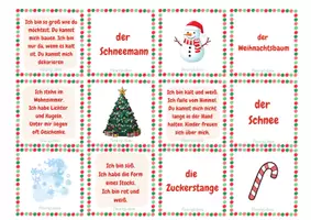 Vorschau - Bildkarten - Wortschatzkarten Spiel Weihnachten auf Deutsch - Seite 1