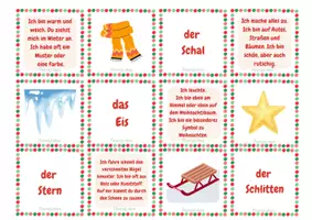 Vorschau - Bildkarten - Wortschatzkarten Spiel Weihnachten auf Deutsch - Seite 2