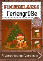 Vorschau - Anderer Materialtyp - Fuchsklasse Feriengrüße Weihnachten - Deckblatt