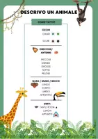 anteprima - Materiale di supporto/inclusione - tabella per la descrizione "DESCRIVO UN ANIMALE" - Pagina 2