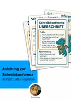Vorschau - Fördermaterial/Inklusion - Schreibkonferenz: Schreibkonferenzkarten Aufsatz als Flugreise - Deckblatt