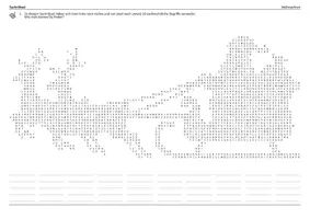 Vorschau - Spiele - Weihnachts-Suchsel in Weihnachtsmann-Schlitten-Form | 50 Begriffe - Seite 1