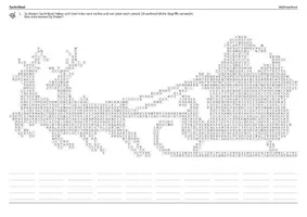 Vorschau - Spiele - Weihnachts-Suchsel in Weihnachtsmann-Schlitten-Form | 50 Begriffe - Seite 3