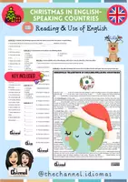 Aperçu - Feuilles d'exercices - CHRISTMAS IN ENGLISH-SPEAKING COUNTRIES – Reading - Page de couverture