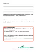 Vorschau - Unterrichtsreihen - OnlineVideo - Elektromagnetismus - Transformator 3 (Musterlösung) - Seite 1