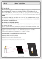 Vorschau - Arbeitsblätter - Lochkamera - Löcher machen Bilder Optik - Deckblatt
