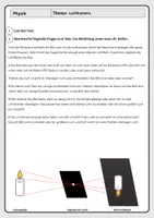 Vorschau - Arbeitsblätter - Lochkamera - Löcher machen Bilder Optik - Seite 1