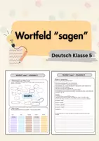 Vorschau - Arbeitsblätter - Wortfeld „sagen“ – Deutsch | Wortschatz & Spracharbeit | Klasse 5 - Deckblatt