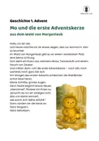Vorschau - Unterrichtsreihen - Adventsgeschichten mit Mo – 4 liebevolle Adventstexte - Seite 1